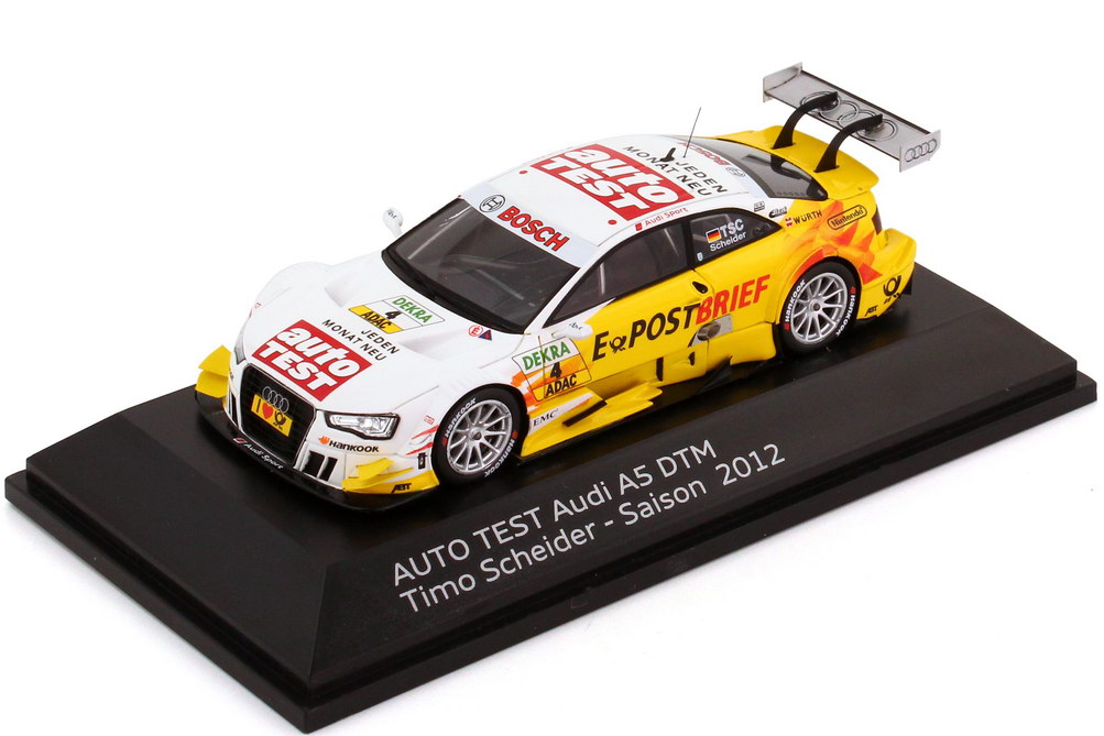 1:43 Audi A5 DTM 2012 "auto TEST, E-PostBrief" Nr.4, Timo Scheider (Audi) 