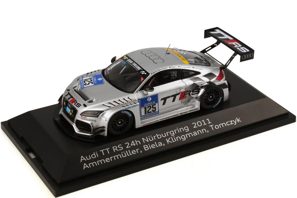 1:43 Audi TT RS 24 Stundenrennen Nrburgring 2011 "Raeder, TT RS" Nr.125, Ammermller / Biela / Klingmann / Tomczyk (Audi) 