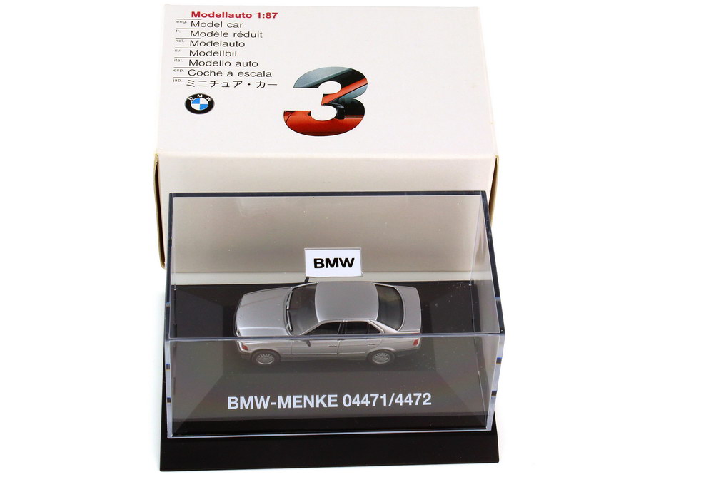 BMW 3er 325i E36 silber-met. - BMW-Menke 04471/4472 - Werbemodell - herpa  in der 1zu87.com Modellauto-Galerie