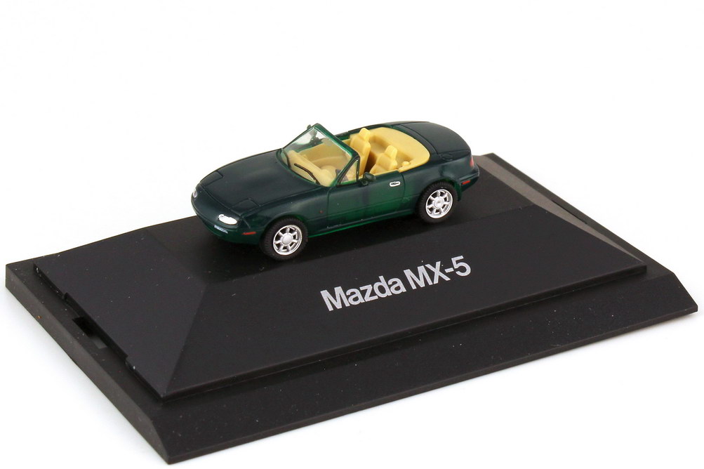 Mazda MX-5 Typ NA 1989 racing-green - Werbemodell - herpa in der 1zu87.com  Modellauto-Galerie