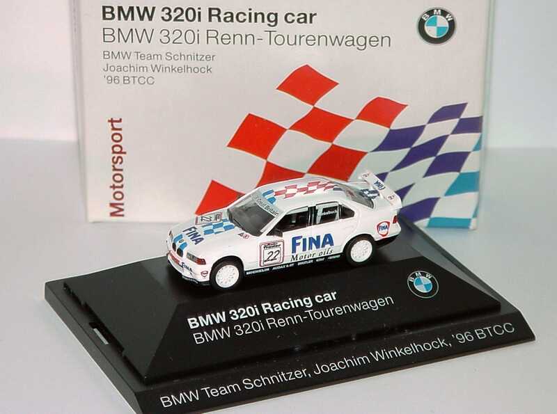BMW 320i (E36) BTCC 1996 Schnitzer, Fina Nr.22, J. Winkelhock Werbemodell  herpa 80419421434 in der 1zu87.com Modellauto-Galerie