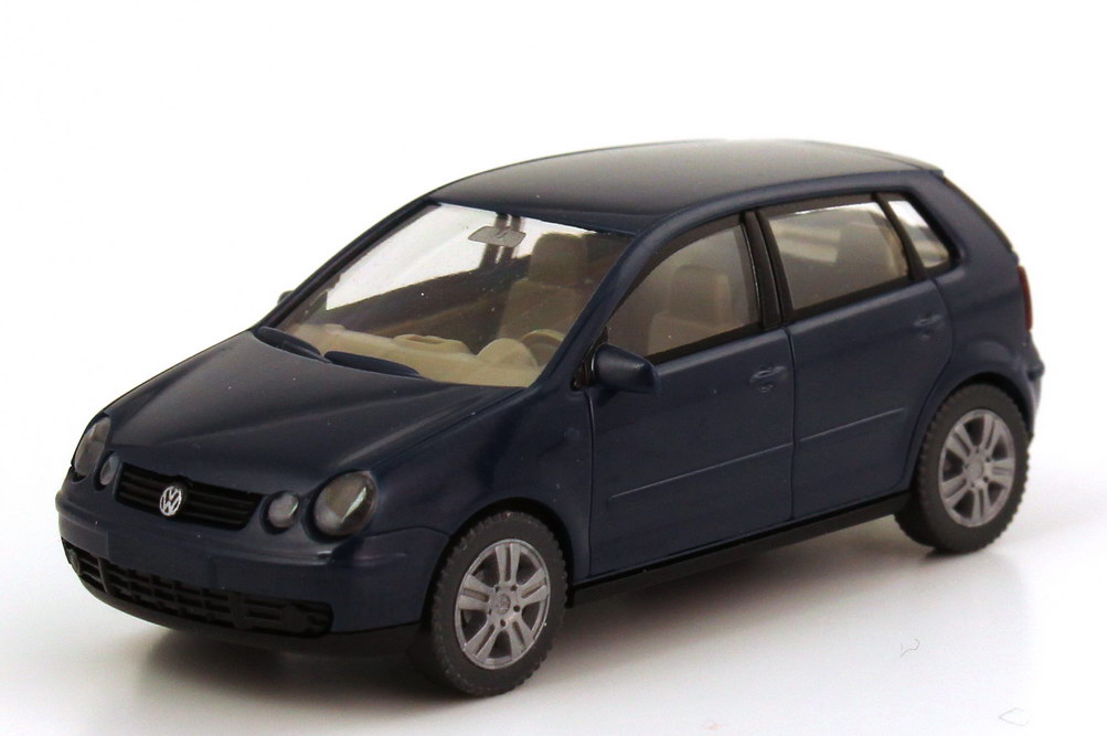 VW Polo IV 2002 (Typ 9N) 4türig stahlblau Wiking 03403 in